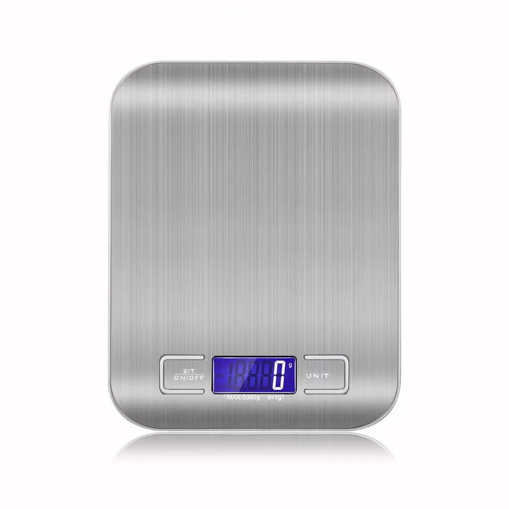 Новые 5 кг/1 г портативные кухонные весы для кофе электронные весы с поверхностью из нержавеющей стали ЖК-дисплей с подсветкой кухонные пищевые весы инструмент для взвешивания