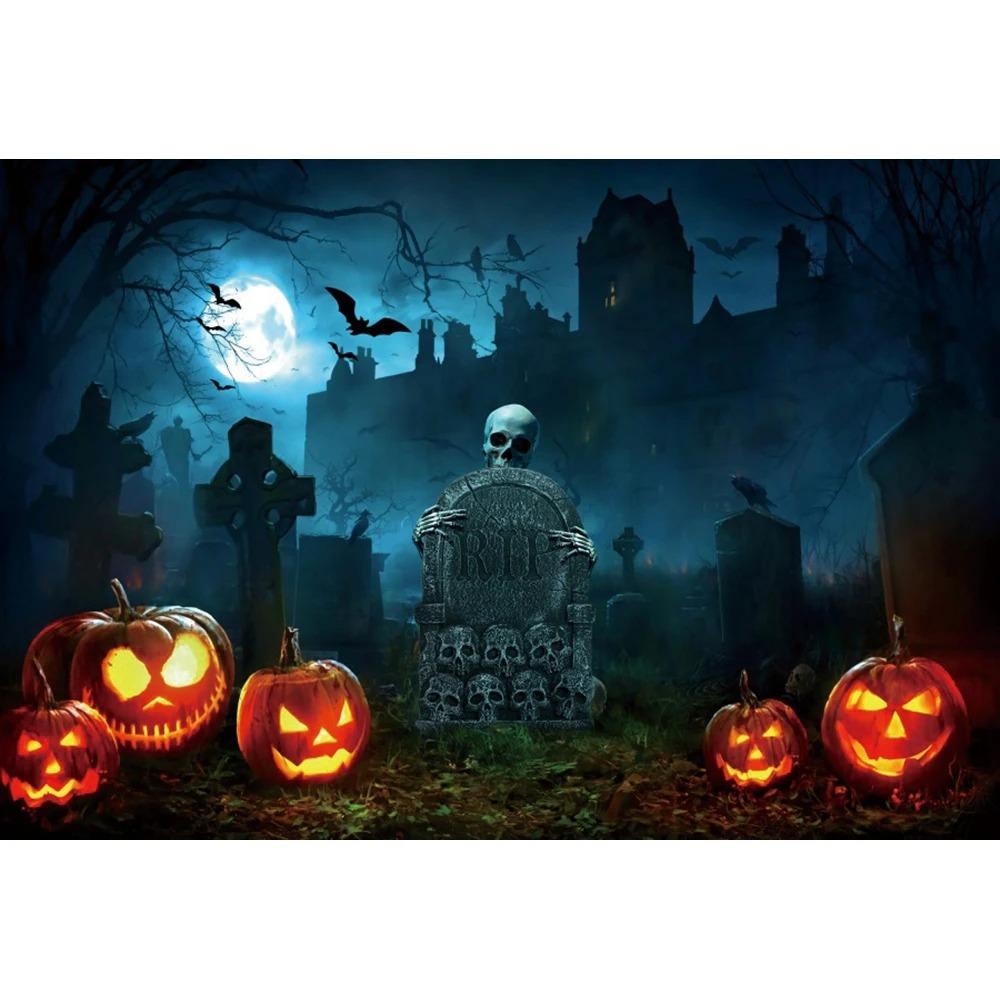 Хэллоуин вечеринка украшение фон ткань ужас ночь лес замок тыква голова висит ткань дом спальня комната украшение