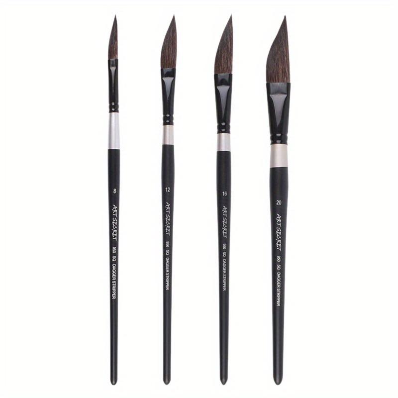 1 шт., акварельная ручка с беличьими волосами, стиль кинжала, художественная профессиональная художественная кисть для рисования