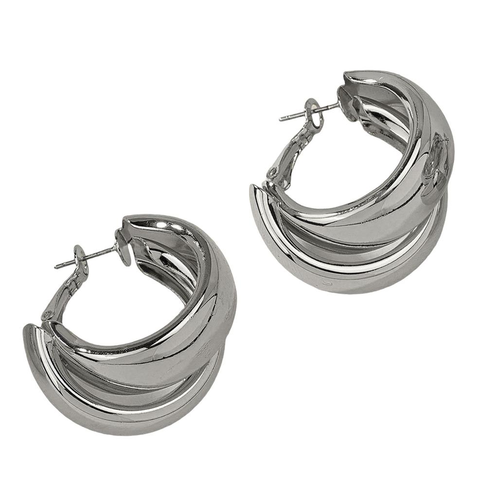 Vintage Earrings Exaggerated Earrings Circle Earrings Dangle Earrings Wide Double Hoops Jewelry for Women and Girls