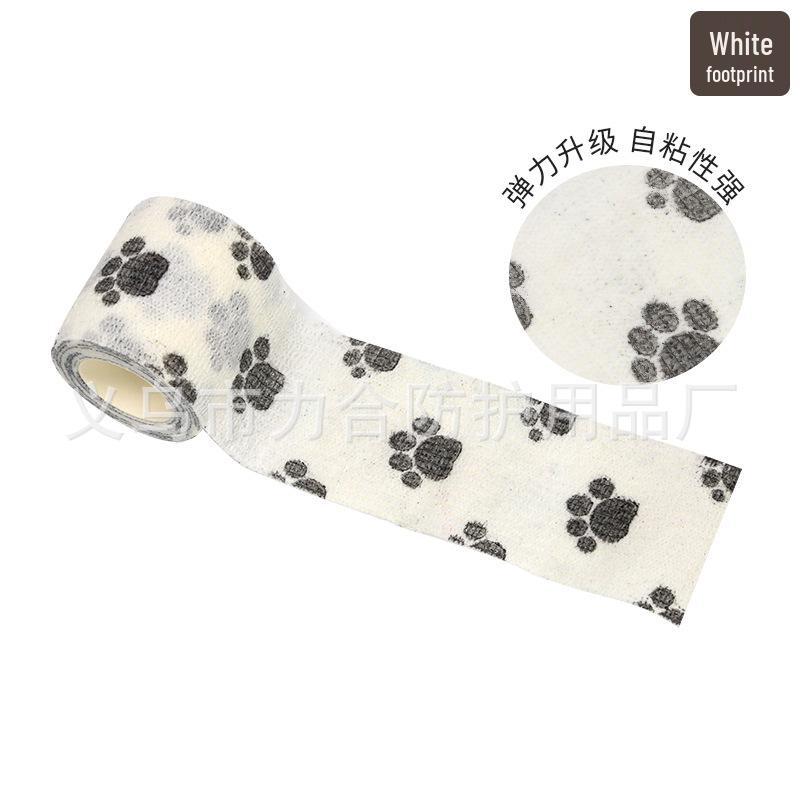 Colorful Cartoon Animal Elastic Self-Adhesive Pet Bandage for Dogs - Anti-Dirty Foot Wrap, Ankle Support & Finger Bandage