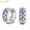 Sace Gems Classic Purple 3A Zircon Earrings for Women Wedding Party Gifts