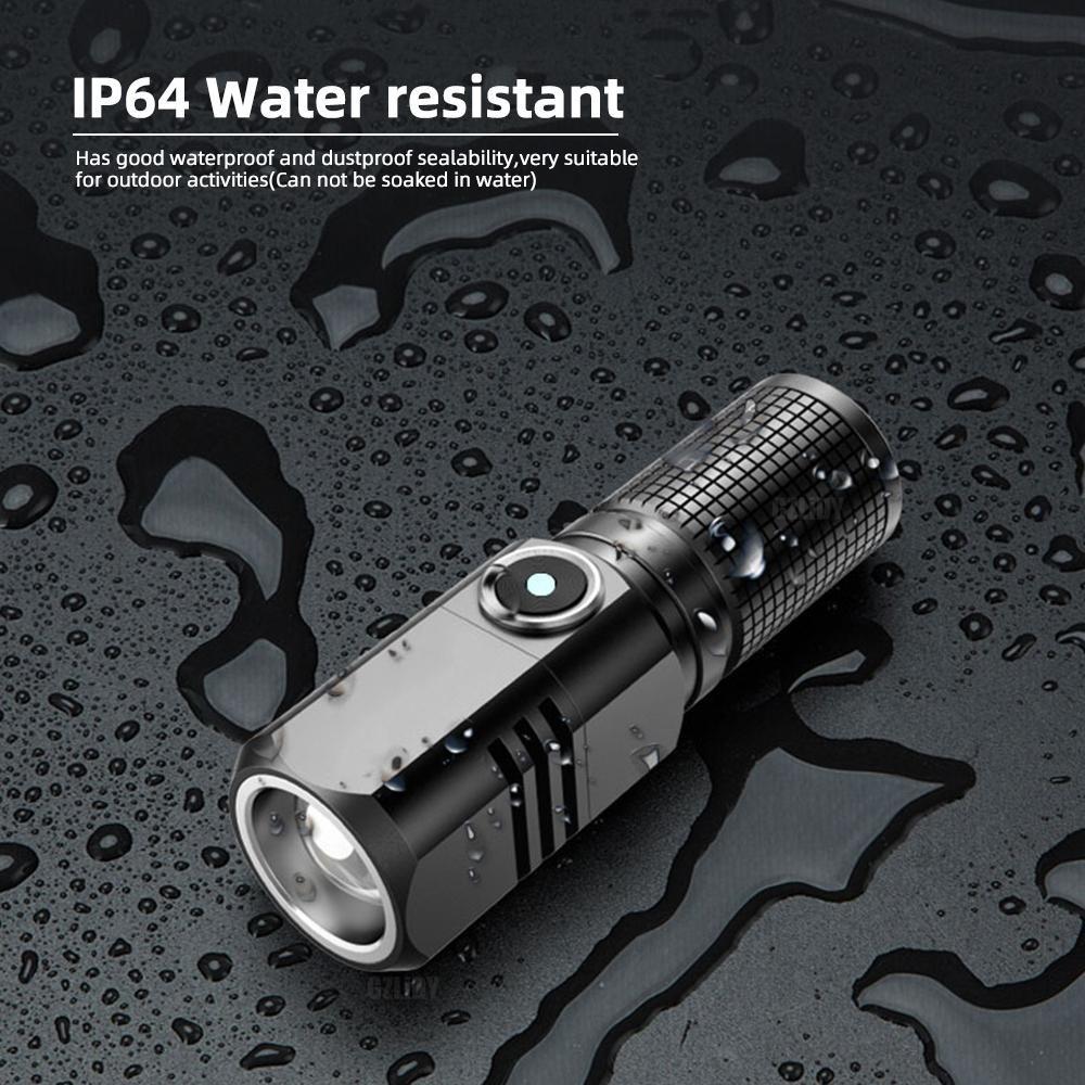 Супер Яркий EDC Фонарик XHP50 USB Фонарь Type-c Перезаряжаемый Зум Рыбалка Фонарь Мощный 3 Режима Освещения Лампа для Кемпинга