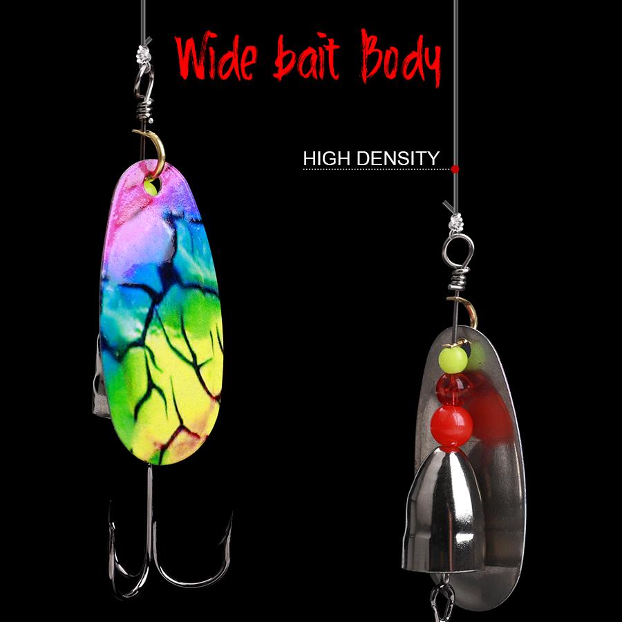 FTK Spinner Bait 4.1g 4.6g 7.4g 10.8g 12.5g Spoon Lures Pike Metal with Treble Hooks Arttificial Bass Bait Fishing Lure