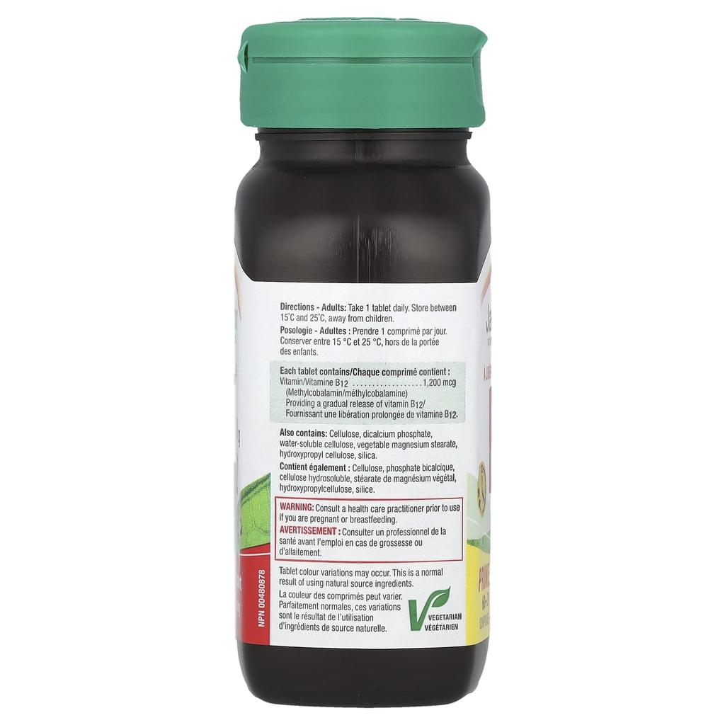 Jamieson Vitamins, Витамин B12, пролонгированного действия, 1200 мкг, 80 таблеток