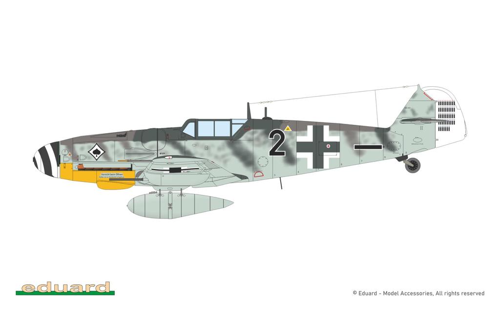 Eduard 1/72 Weekend Edition Bf109G-6 Plastic Model Kit EDU7475 (Airplane)