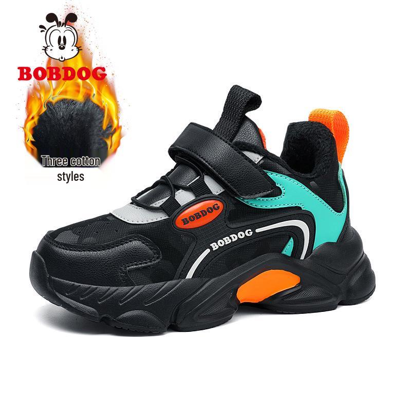 Зимние спортивные ботинки Bobdog для мальчиков, хлопковые, на флисовой подкладке, 2025