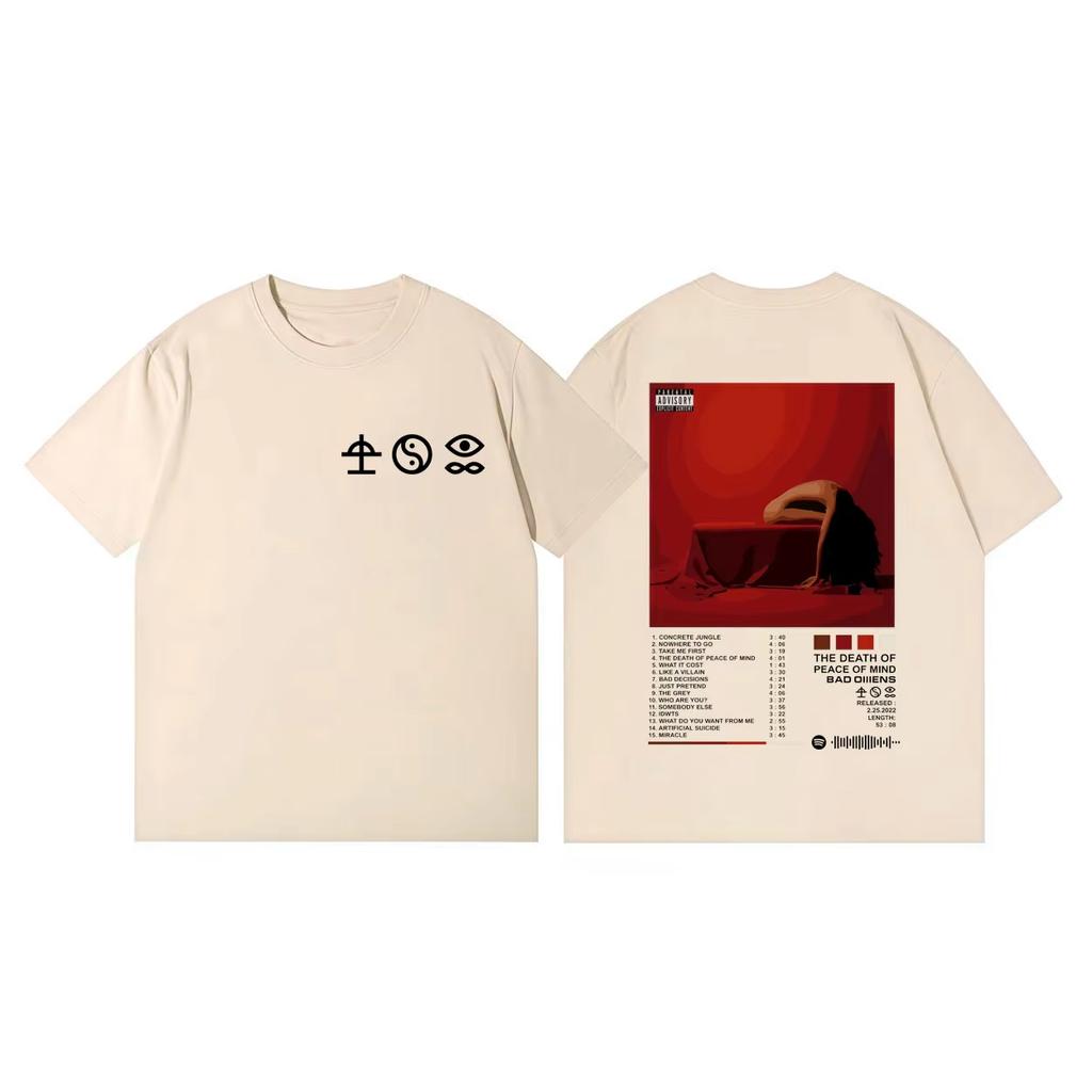 Limited Bad OUnisexs Band Album Merch Tshirt Unisex and Women Summer Gothic Clothing Fashion Round Neck Short Sleeved Top Streetwear