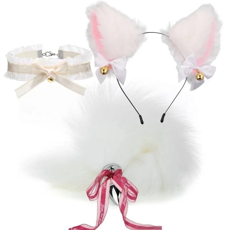 Cute Fashion Hair Decor 2pcs/1Set Beautiful Role-playing Cat's Ear Masquerade Role-playing Accessories Bow Knot Bell Headdress