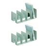 2Pcs Desk Bookend Acrylic Book End 4 Section Book Organizers Stand Magazine Stand Space Saving Shelf Bookend 32x14x13cm