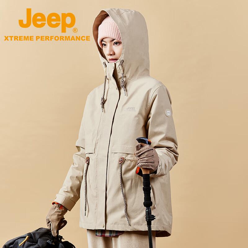 Jeep Женская термоводонепроницаемая пуховая куртка 2-в-1