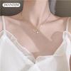 Японские и корейские украшения, сказочный пасторальный стиль с бриллиантами, подвеска в виде луны, короткая цепочка на ключицу, простое женское ожерелье