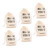 6pcs Bachelor Party Gift Bags with Drawstring Linen Party Favors Bachelor Bridal Shower Pouches for