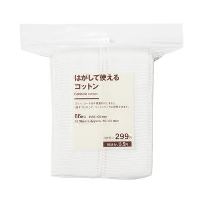 MUJI Отслаиваемые ватные диски 86 ODA39A4S, Листы,