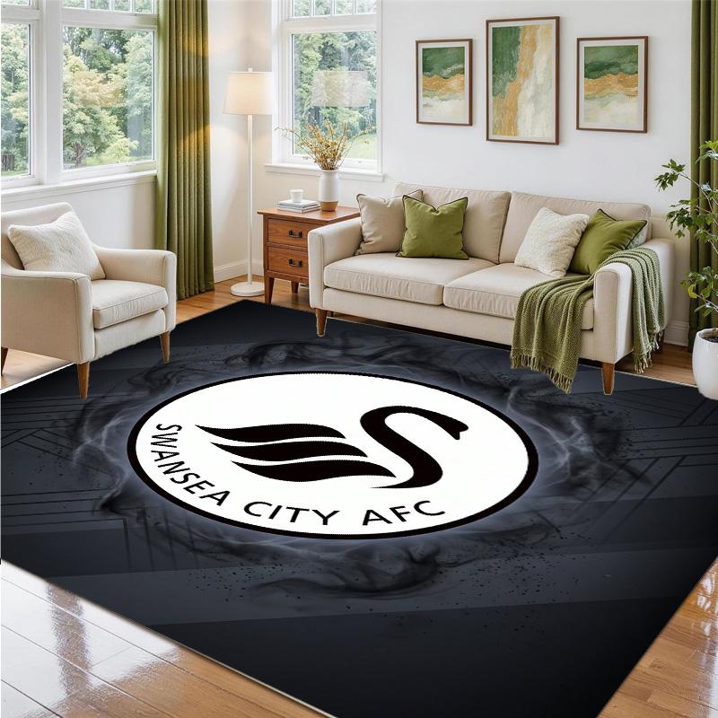 Swansea City Design Crystal Velvet Rug Soft Decorative Mat for Bedroom Entrance
