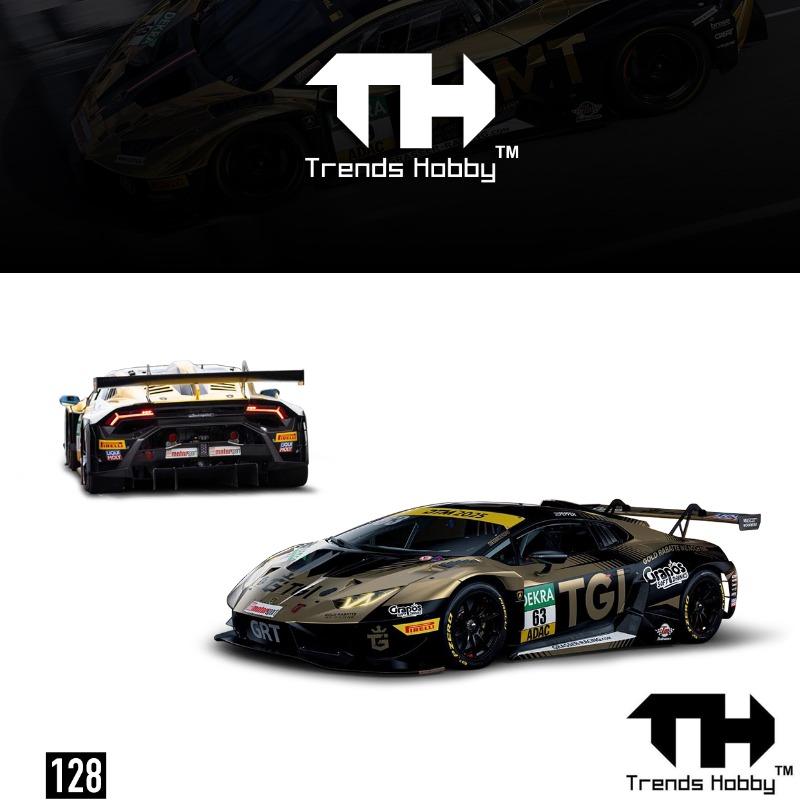 TH 1/64 Lamborghini Hurricane GT3 EVO-DTM Чугунная Симуляционная Модель Автомобиля из Сплава, Подарок для Мальчиков, Коллекция Игрушек, Предмет Декора.