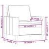Vidaxl Fotel, Kremowy, 60 Cm, Obity Aksamitem