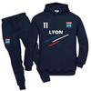 Jogging Lyon Stripes Children's Football Tracksuit - - Blue