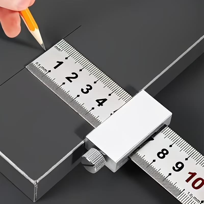 1 шт. Металлическая линейка с прозрачной разметкой – для студенческих экзаменов, офисного использования и инженерных чертежей