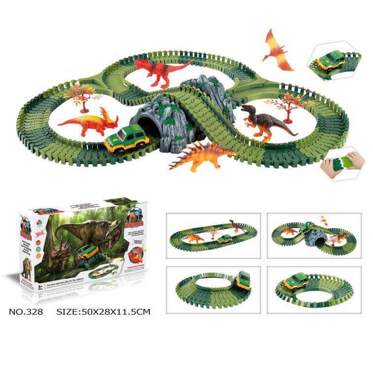 Children's DIY Electric Racing Car & LED Train Educational Toy Set