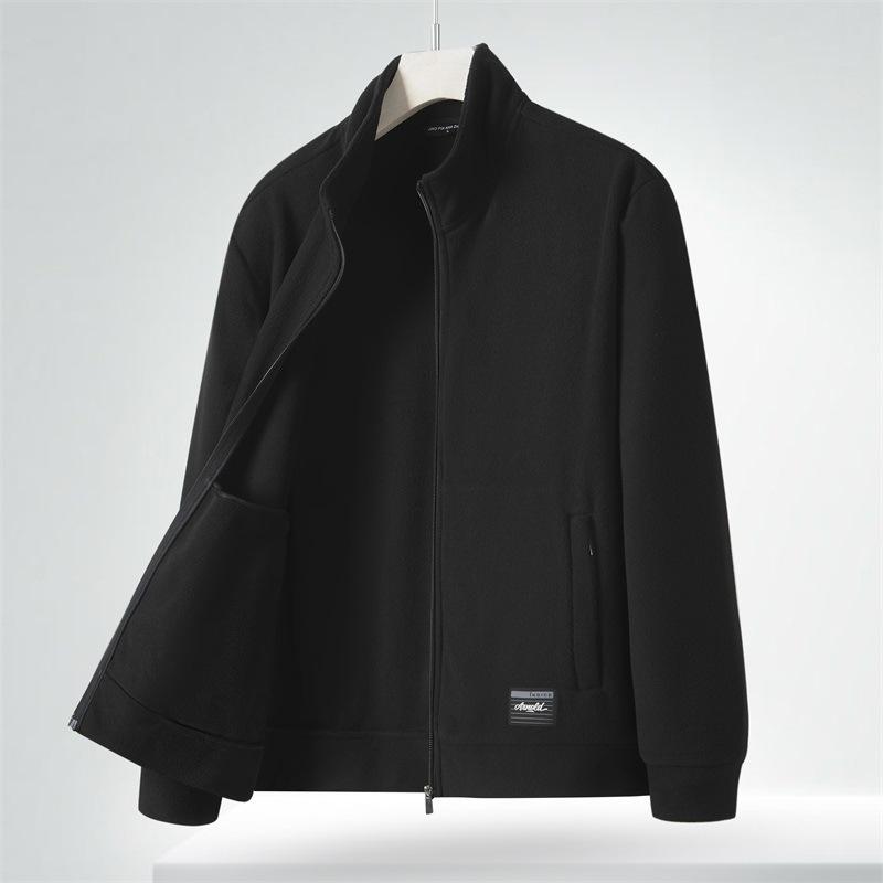 New Autumn and Winter Fleece Thickened Cardigan for Men Casual Versatile Jacket for Men