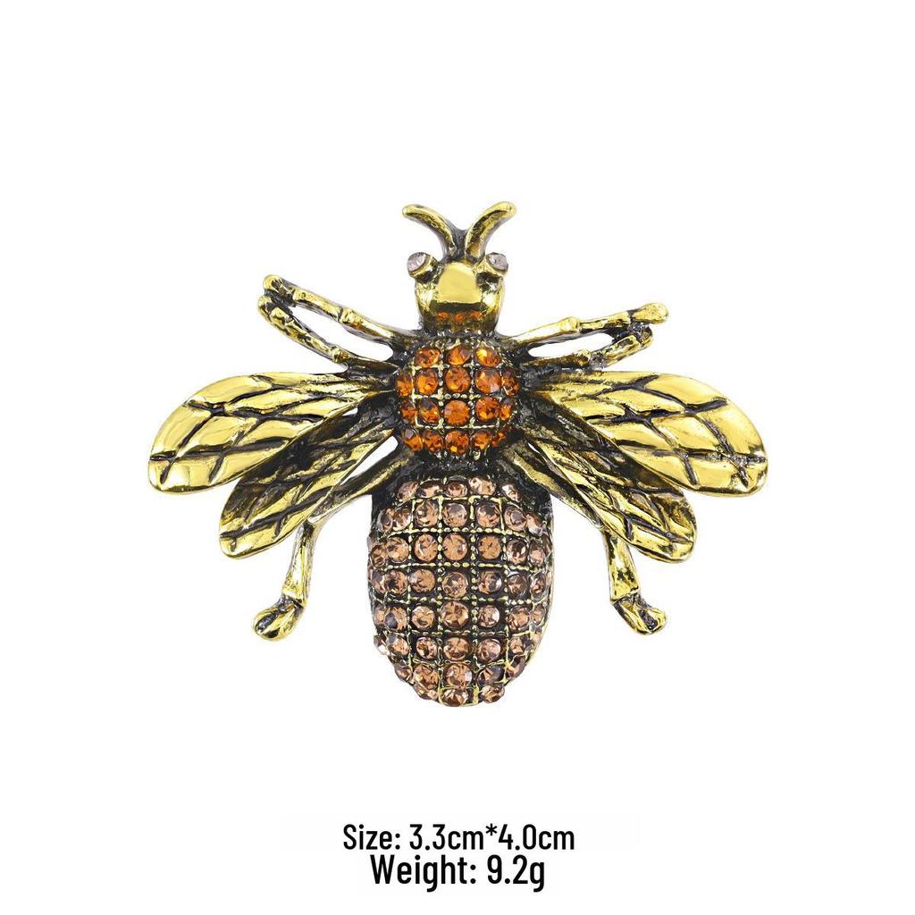 Брошь в виде пчелы с каплями масла в новом стиле - милая булавка в виде животного для воротников и аксессуаров одежды