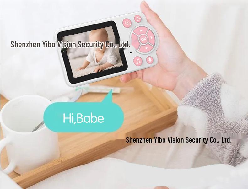 Беспроводной видеоняня 2,8" с функцией обнаружения плача, ночным видением, двусторонней связью и таймером кормления.