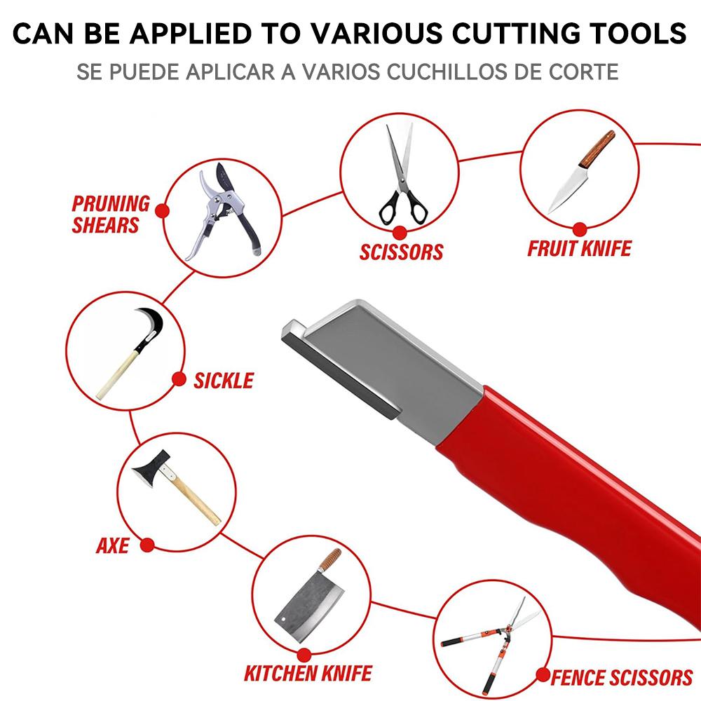 Professional Kitchen Knife Sharpener - Tungsten & Diamond Ceramic Sharpening Stone for All Blades Including Garden Scissors