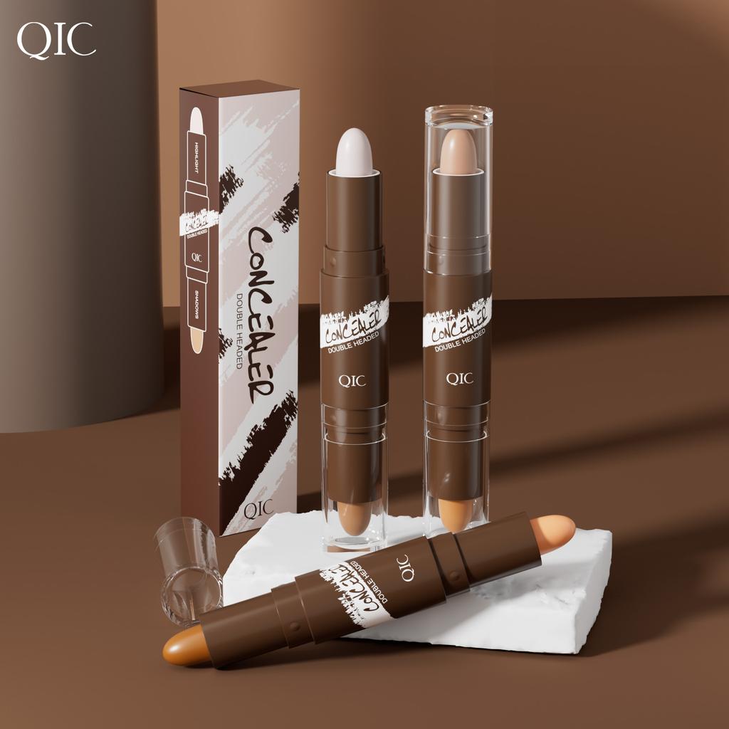 Новый контурный карандаш с двойной головкой, украшающий и осветляющий тени для лица, хайлайтер, контурная ручка, консилер для теней для носа