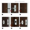 Simple Invisible Door Lock Stainless Steel Privacy Lockset Easy Install Manager Lock