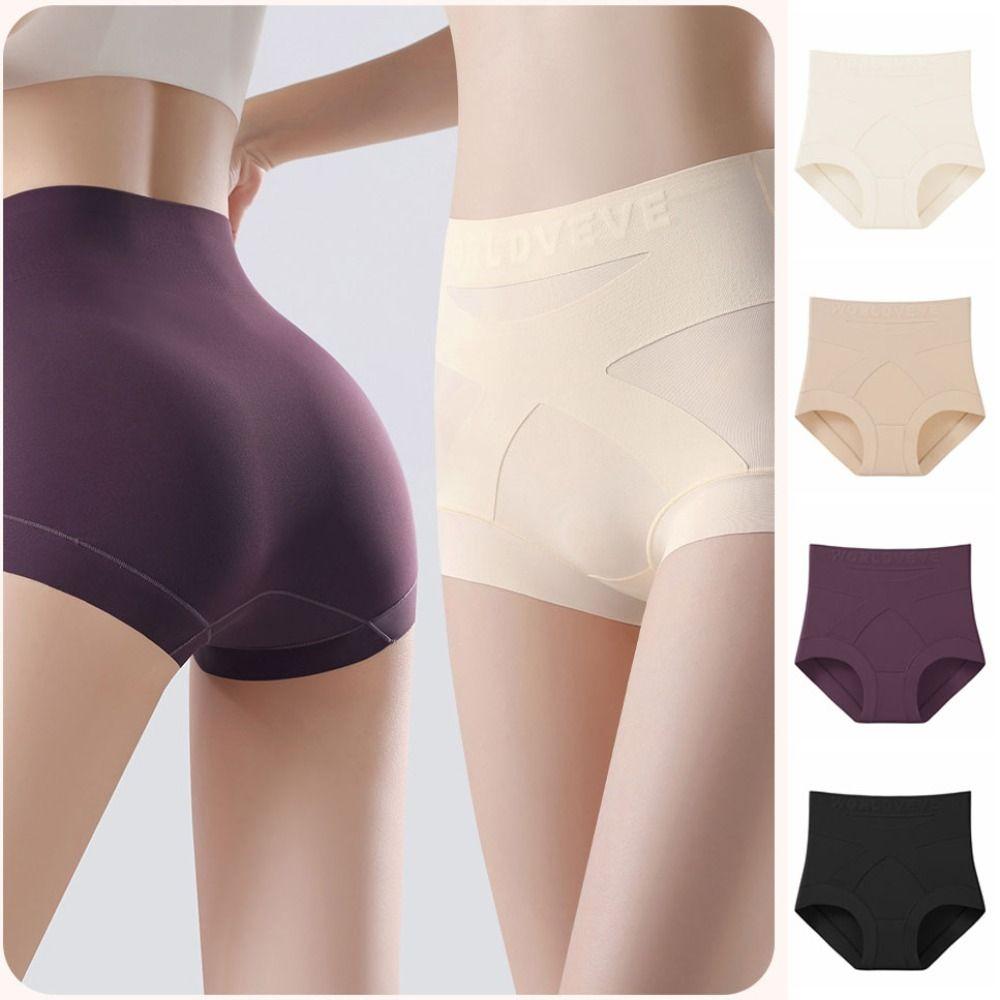 High Waist Seamless Underwear Women Cotton Crotch Butt Lifter Briefs Postpartum Body Shapers Daily