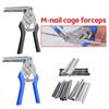 M Type Nail Ring Pliers Set Poultry Fastening Pliers Wire Cage Clamp 600 Nails for Rabbit Bird Chicken Net Cage Wire Fence
