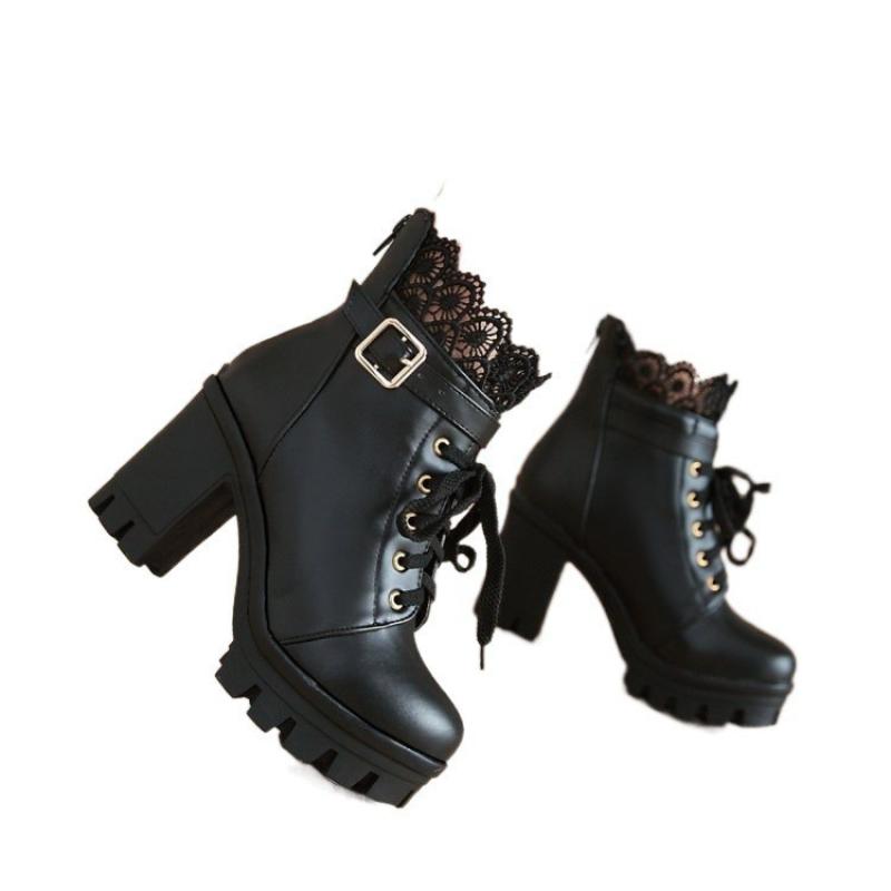 Autumn New Women Short Boots Fashion Outdoor Non Slip Shoes Casual Comfort Women Ankle Boots Casual Lace Up Shoe Botas