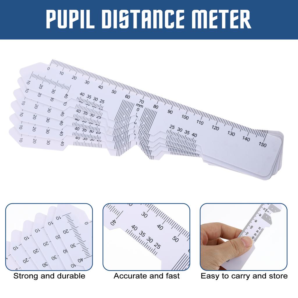 6 Pcs Pupil Distance Ruler Plastic Meter Accessories Eye Ophthalmic Tool Professional PD Optometry