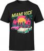 Koszulka Męska Nadruk Miami Vice Retro Auta 80S Palmy Vintage Streetwear S