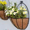 210323YF17-10040-1606030611 2Pcs Metal Wall Hanging Planter Basket with Coco Liner Half Round Wire Plant Holder Flower Pots Hanger for Indoor Outdoor