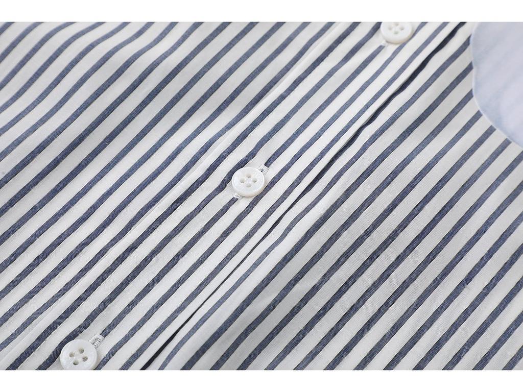 In Stock Spring 2026 Women's Casual Cartoon Print Striped Lapel Shirt, Versatile & Loose, Style 3K1CB09.