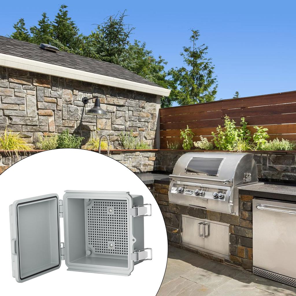 Пылезащитный уличный электрический ящик, корпус на петлях для электронных приборов, водонепроницаемая распределительная коробка с монтажной платой, прочный