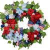 4th Of July Wreath Door Hanging Decoration With USA Flag Patriotic Party Home Outdoor Festive Display