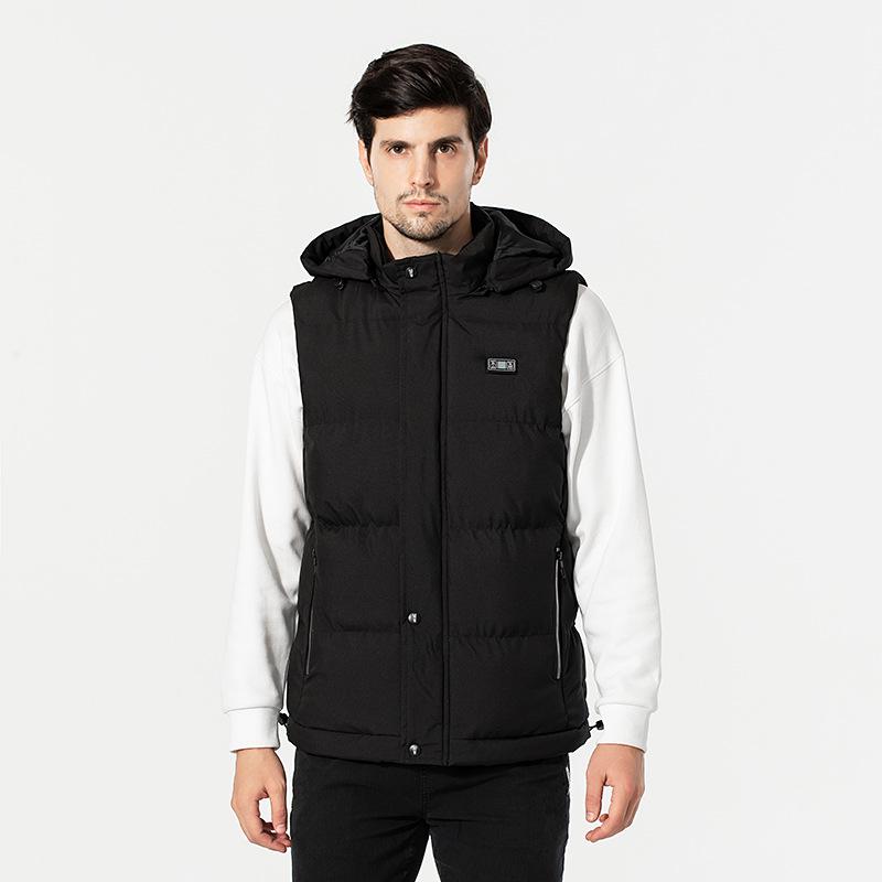 Мужской USB Электрический Жилет с Интеллектуальным Подогревом в Пятнадцати Зонах с Дисплеем.