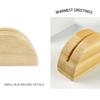 10Pcs Semicircular Wooden Business Card Holder Reusable Wedding Banquet Restaurant Table Number Place Card Holder Stand