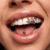 Gold Double Hollow Flower Grillz Silver Irregular Shape Tooth Grills Elegant Teeth Grillz  Events