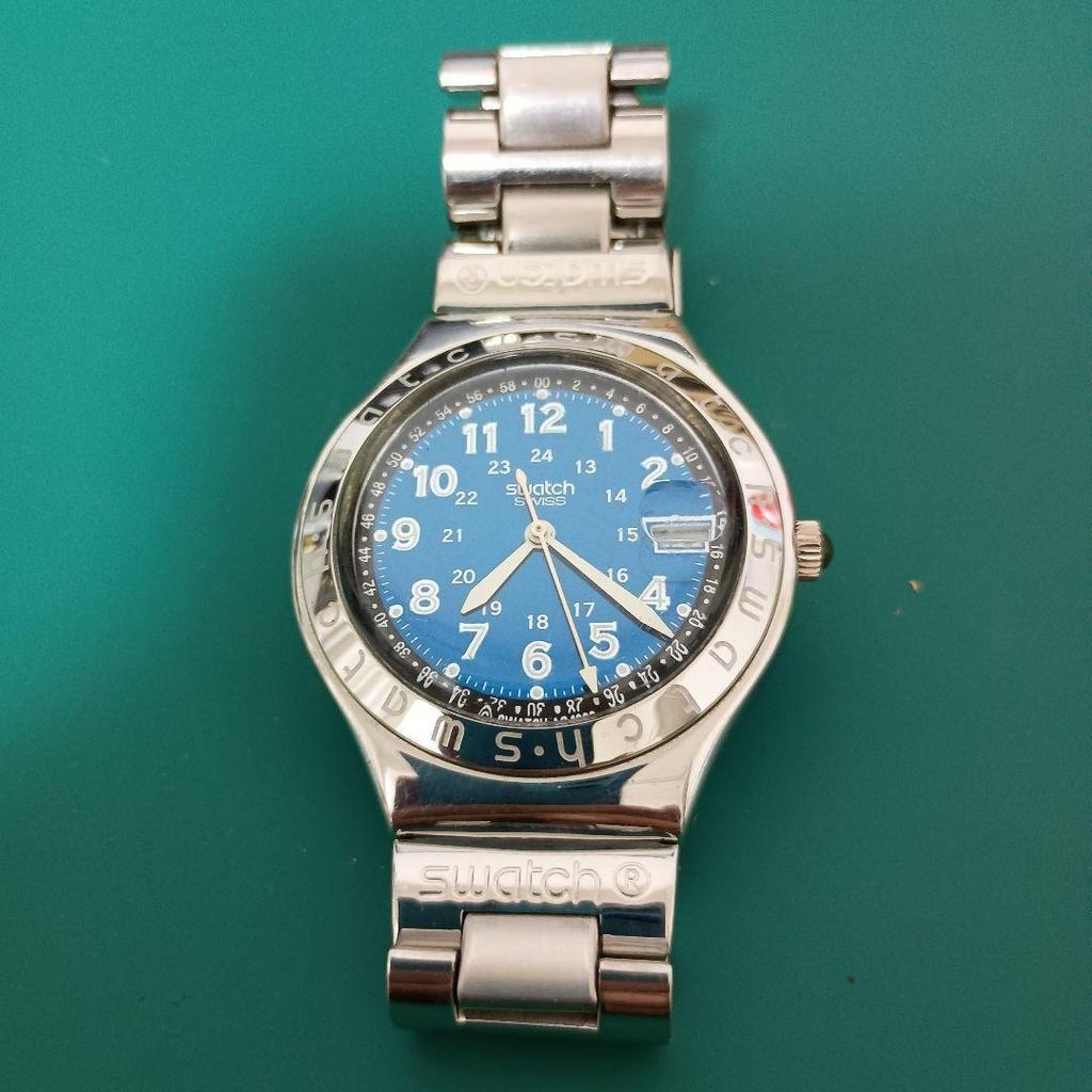 Б/у часы Swatch Irony Серебристо-синие