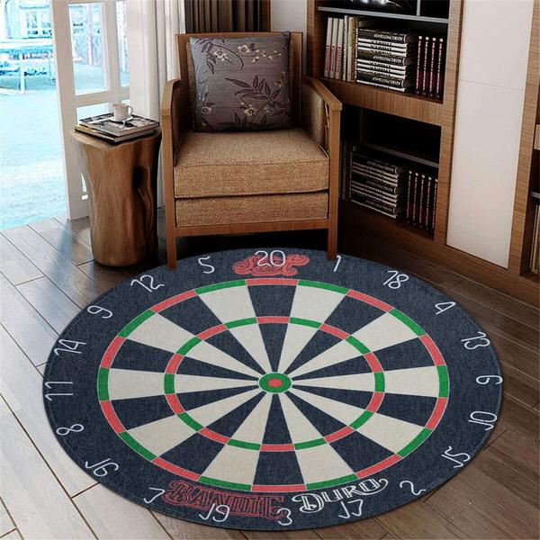 Нескользящий коврик с рисунком «вода и огонь», круглый ковер, напольные коврики, ковры для спальни, гостиной, декоративные, коврик для детских игр