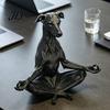 Zen Dog Statue for Home Decor 3D Printed Meditating Statue, Sitting Puppy Figurine Funny Desk Accessories Office Decor, Creative Animal Sculpture