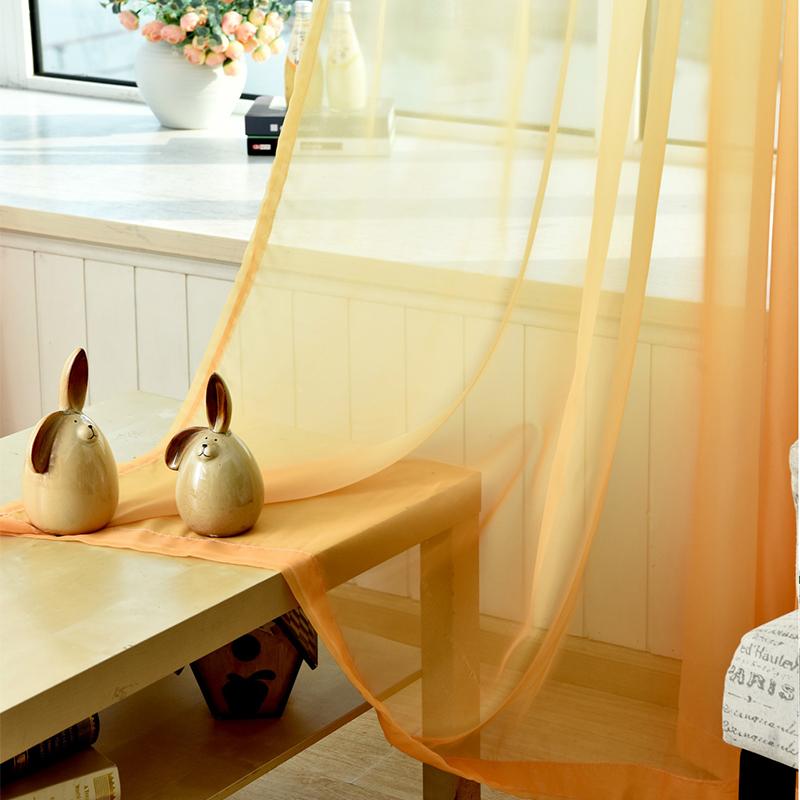 Современные синие градиентные цветные занавески, тюлевые декоративные прозрачные шторы для гостиной, спальни, кухни, отеля, дома, на оконных панелях