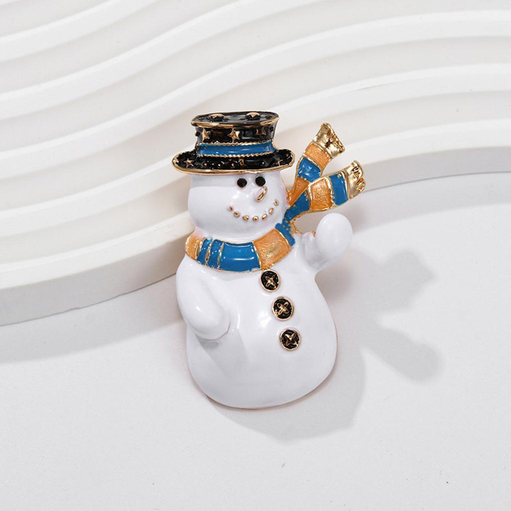 Enamel Christmas Tree Brooch Unique Rhinestones Christmas Tree Snowman Brooch For Women Festival Pin Jewelry