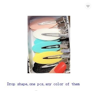 Ladies Girl Salon Make up Bling Glitter Child Sweet Colorful Edge Section Pins Curly Hairpins logo Bend Free No Crease Hair Clip