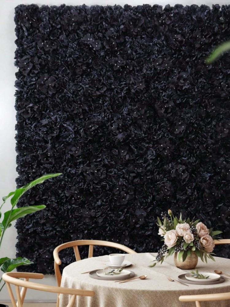 4 шт. искусственных черных цветов настенные цветы шелковые розовые панели настенный фон из роз для приветственной вечеринки юбилей церковная сцена украшение фона