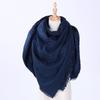 Women Cashmere-Like Scarf Fashion Solid Color Triangle Shawl Wraps Woolen Soft Fleece Scarf